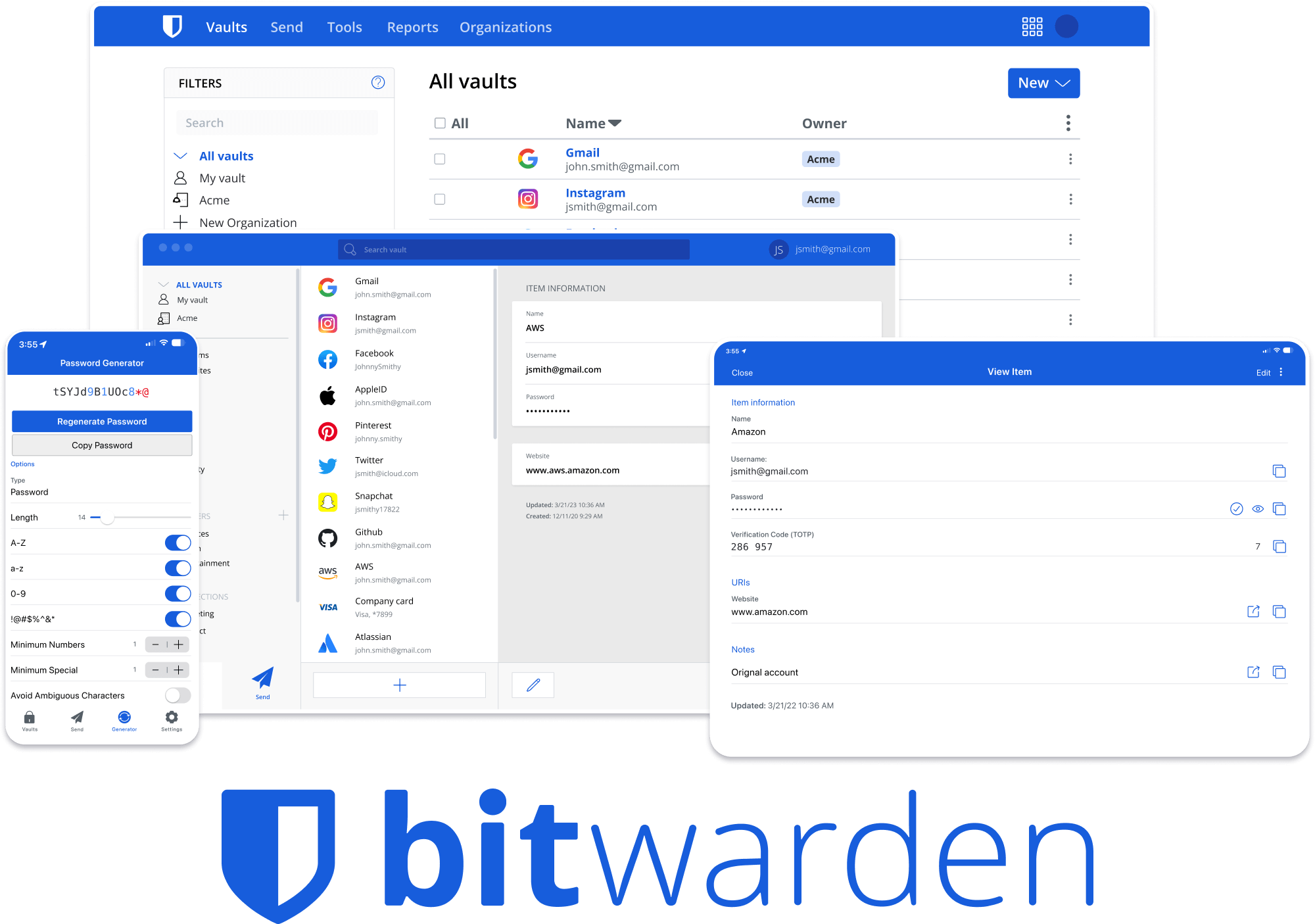 Bitwarden 界面截图 1